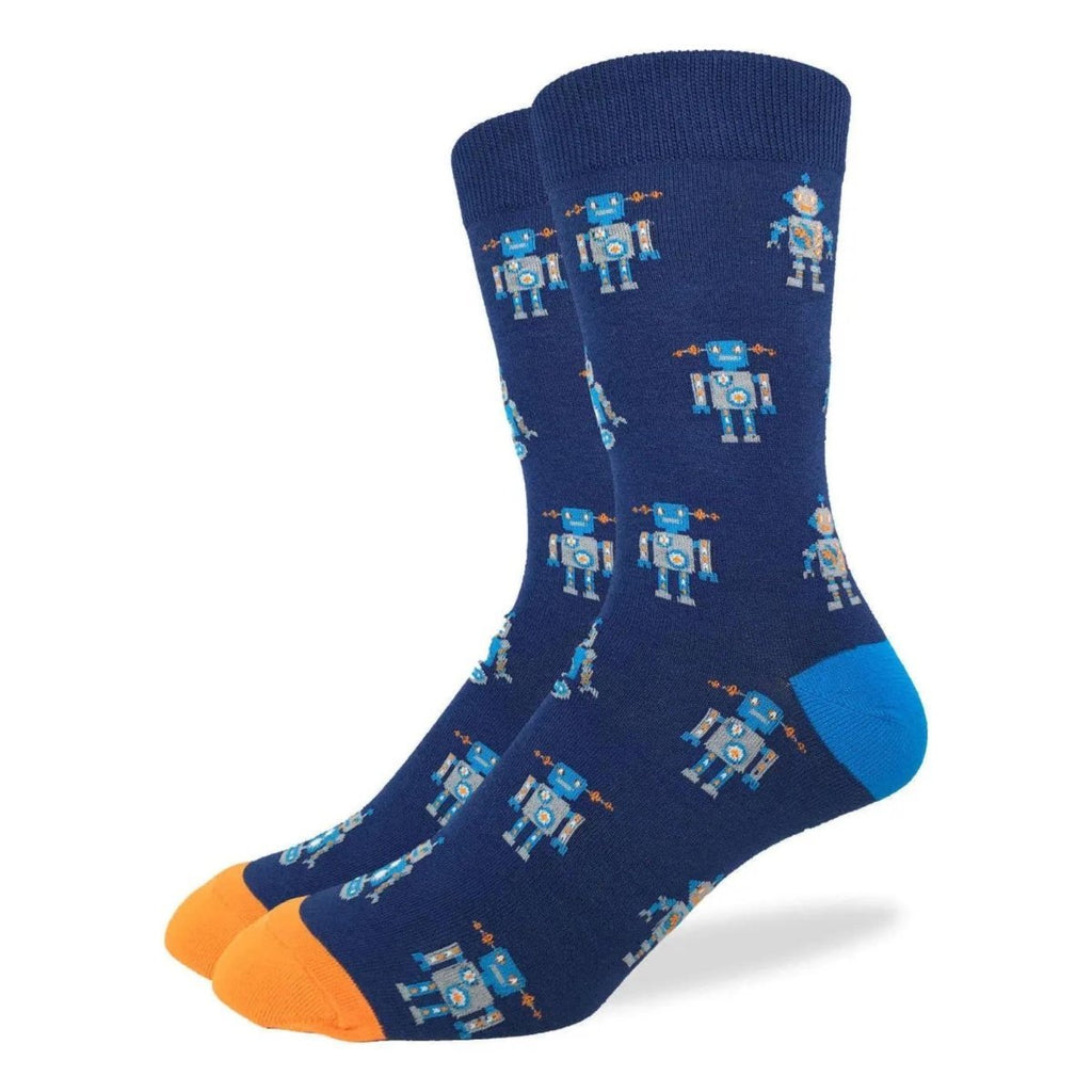 Blue Robot Socks