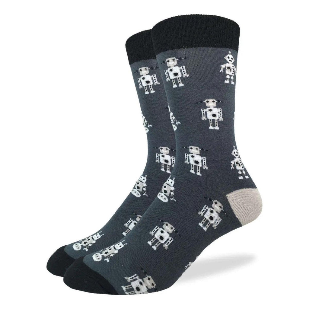 Grey Robot Socks